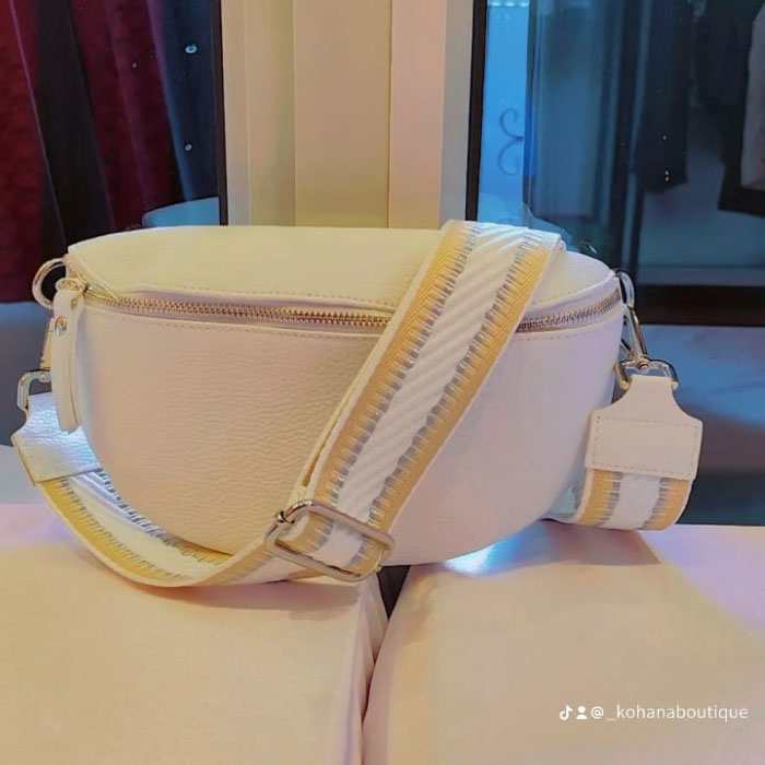 White Busta Plastica Chest bag